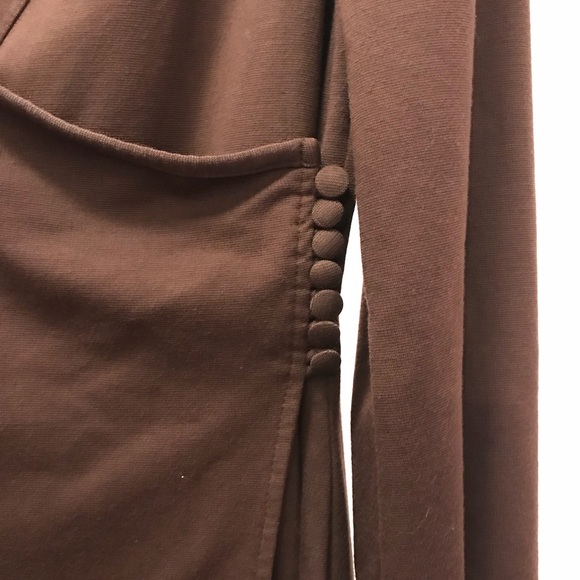 F.L.P. Brown Wrap Dress - Picture 2 of 5